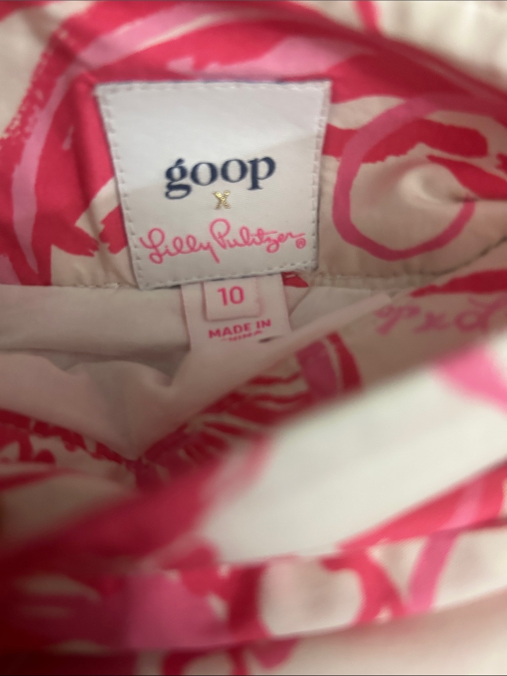 Lilly Pulitzer + Goop Floral Pink & Cream Maxi Skirt size 10 - Picture 7 of 9